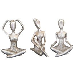 Yogacı Kızlar Gümüş Biblo Set